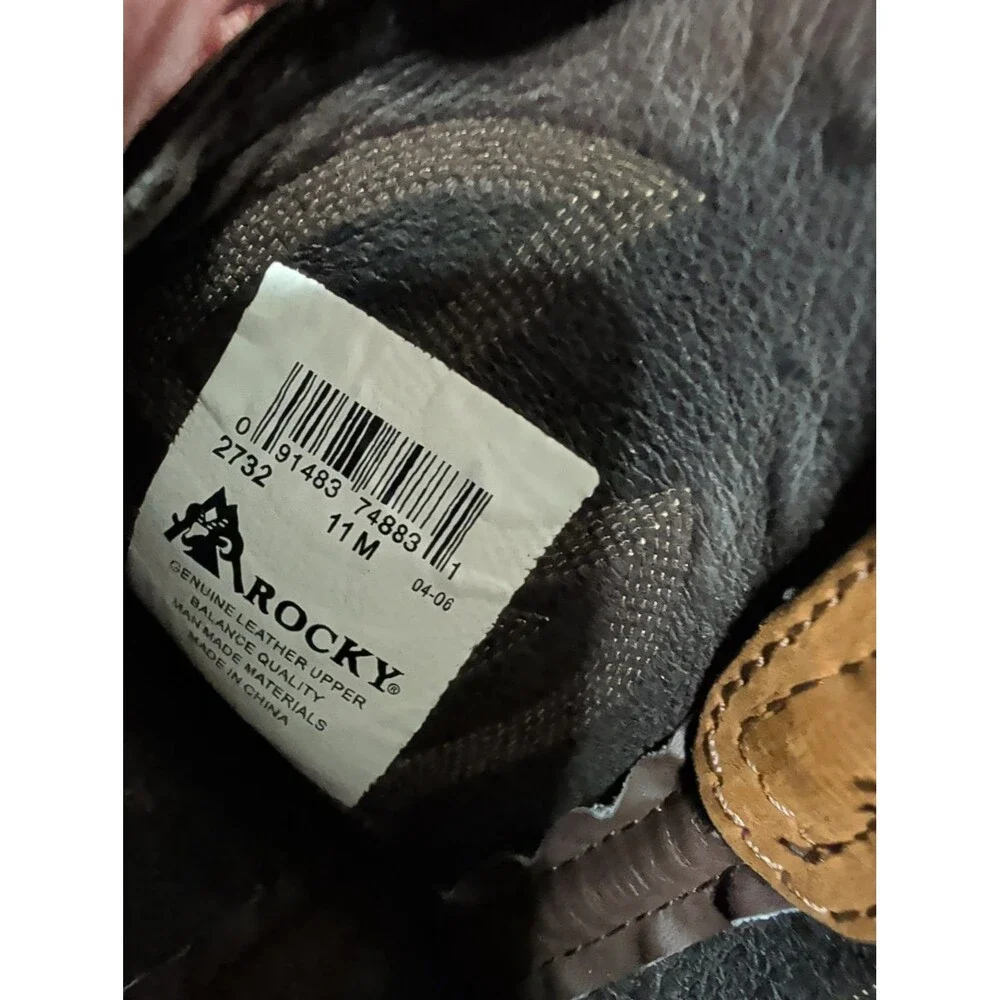 Rocky Mens 2732 Original Ride Branson Roper Western Work Boots Size 11 M Vintage